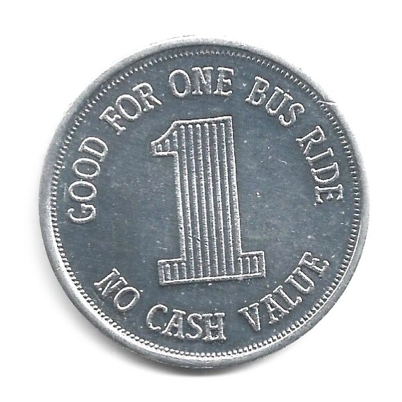 Las Vegas Uptown 'Expess" Spelling Error Bus Fare Aluminum Token (b350) - Picture 2 of 2